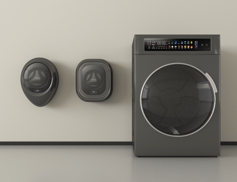 现代洗衣机 壁挂式洗衣机3d模型 