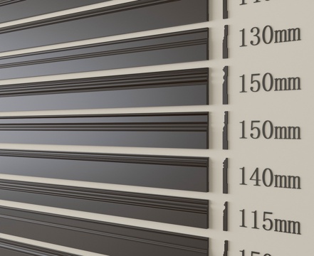 现代踢脚线 实木踢脚线su模型