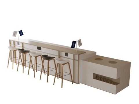 现代水吧台su模型