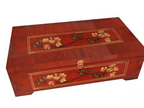 储物盒 实木储物盒 盒子 装饰柜 首饰盒su模型