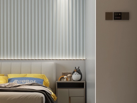 现代卧室 儿童房 现代儿童房 儿童床su模型