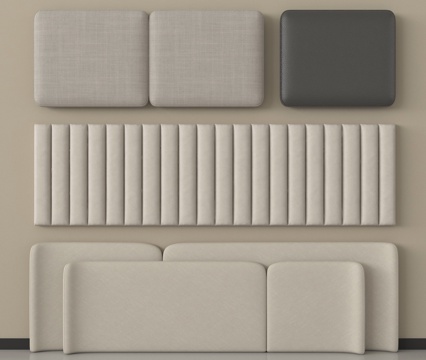  现代床靠背 床具 床品 床头3d模型 