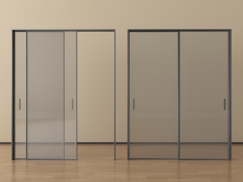 现代推拉门 阳台推拉门 厨房推拉门 玻璃推拉门 移门su模型