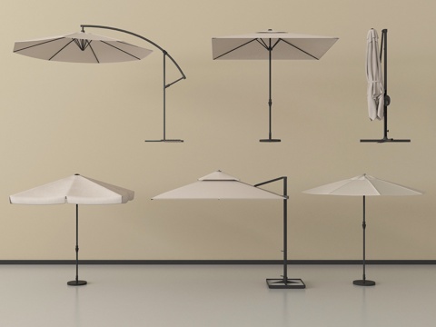 现代户外遮阳伞 太阳伞 折叠伞su模型