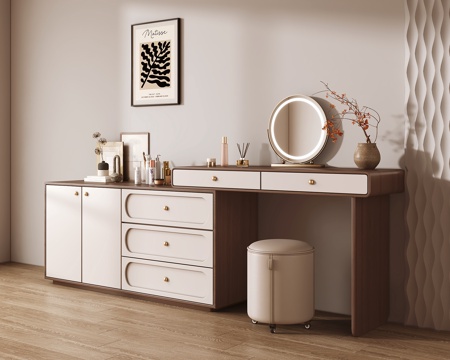 中古风梳妆台su模型