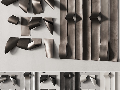 Cattelan 现代金属墙饰挂件组合su模型