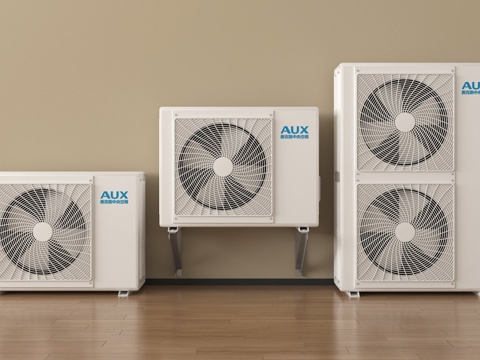 现代空调外机 外机罩su模型