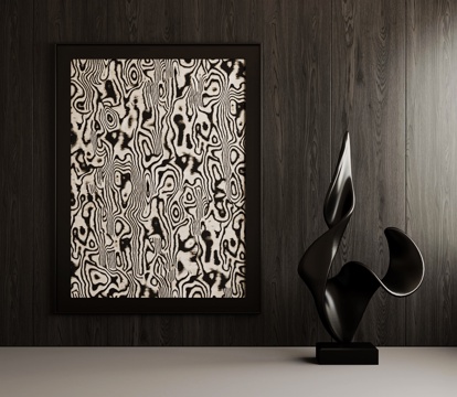  现代意式挂画 字画 客厅挂画 茶室挂画 书房挂画 玄关挂画3d模型 