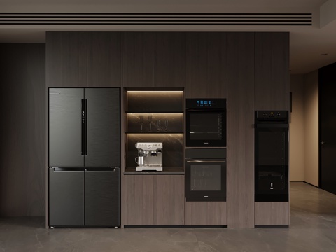 意式餐边柜 橱柜su模型