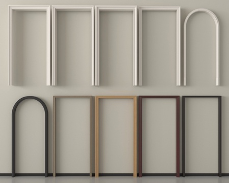 现代门套 垭口 弧形su模型