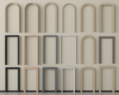 现代门套 垭口 弧形su模型