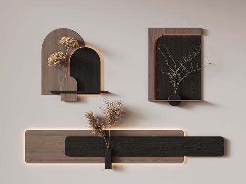 现代意式墙饰 挂件su模型