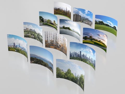 现代其他材质 环绕背景 户外背景 植物背景 环境贴图su模型