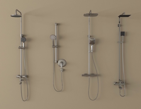 现代花洒 淋浴花洒 卫浴小件su模型