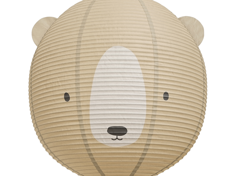  H&amp;M Home Bear 小熊纸质装饰吊灯3d模型 