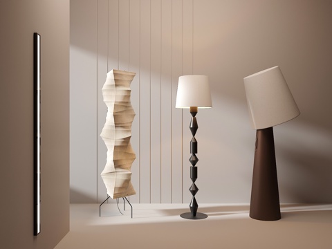 落地灯 金属落地灯 艺术落地灯su模型