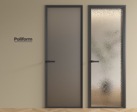 现代单开门 玻璃门 长虹玻璃门 油砂玻璃门 厨卫门su模型