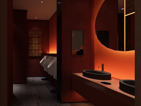  卫生间 洗手台3d模型 