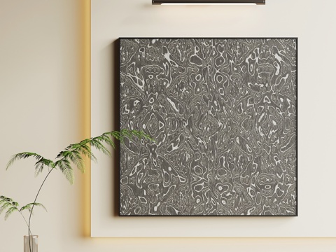 现代意式挂画 客厅挂画 茶室挂画 书房挂画 玄关挂画su模型