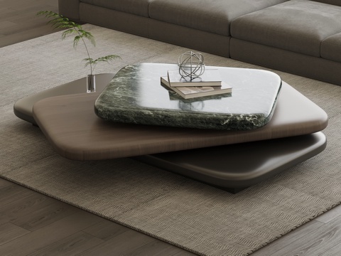 意式茶几su模型