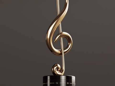  现代奖杯 金属奖杯3d模型 