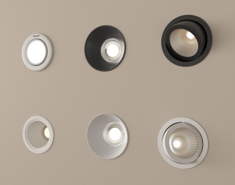 现代筒灯射灯 嵌入式筒灯射灯su模型