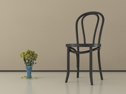 中古风单椅 餐椅 休闲椅su模型