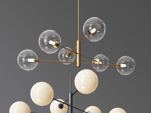  库尔塞莱特线性吊灯3d模型 