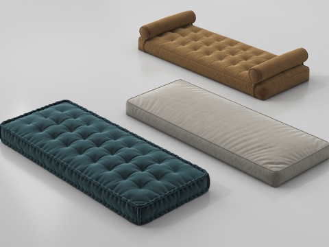 现代坐垫 沙发坐垫 飘窗垫su模型