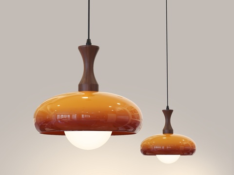 中古风吊灯 侘寂风吊灯 轻法式复古吊灯 餐厅吊灯 卧室吊灯su模型