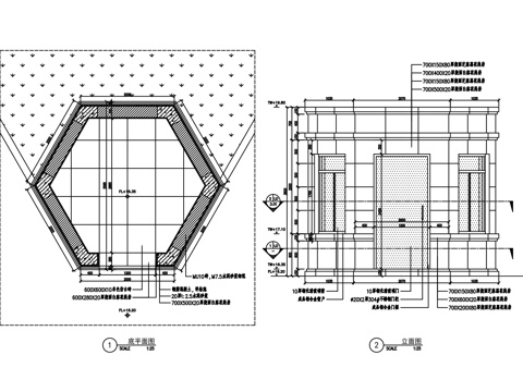 住宅小区保安亭岗亭CAD施工详图cad施工图