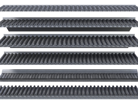 新中式屋檐檐线瓦片中式屋檐古建顶小坡屋su模型