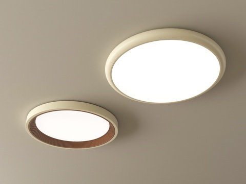 现代吸顶灯 卧室吸顶灯 奶油风吸顶灯su模型