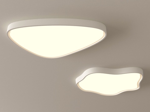 现代吸顶灯 几何形吸顶灯 卧室灯su模型