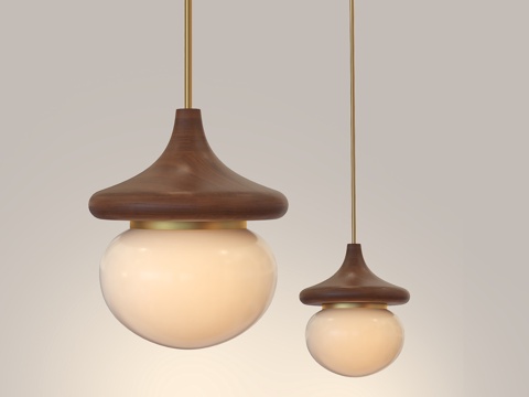 中古风吊灯 侘寂风吊灯 轻法式复古吊灯 餐厅吊灯 卧室吊灯su模型