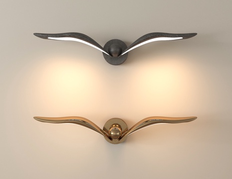 现代极简壁灯墙饰su模型