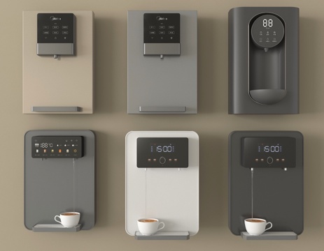 现代饮水机 饮水机 直饮机su模型