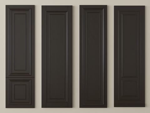 法式护墙板 墙饰板 背景墙su模型