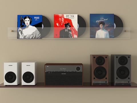 现代音响设备 插片su模型