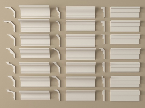 法式石膏线 角线su模型
