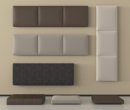 现代坐垫 沙发坐垫 飘窗垫su模型