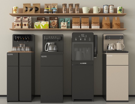 现代饮水机 立式饮水机 直饮机su模型