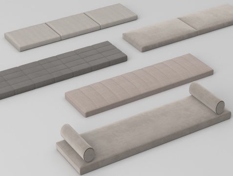 现代坐垫 沙发坐垫 飘窗垫su模型