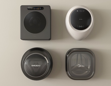  现代洗衣机  壁挂洗衣机3d模型 