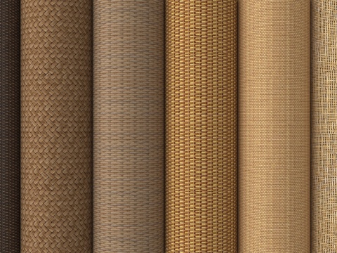 脏衣篓 藤编收纳筐su模型