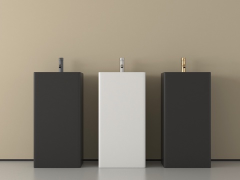 现代洗手台 立柱式洗手台su模型