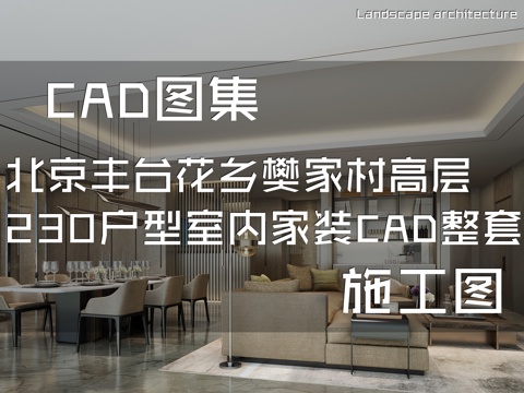 北京丰台花乡樊家村高层230户型室内家装CAD施工图整套cad施工图