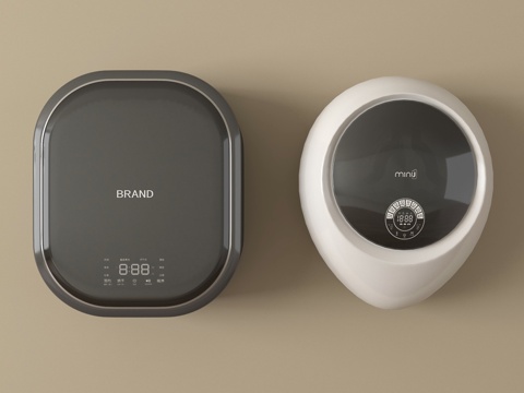  现代洗衣机  壁挂洗衣机3d模型 