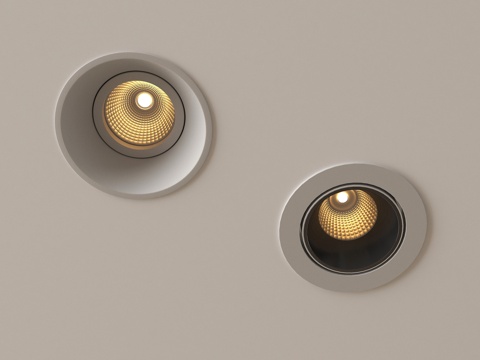 现代筒灯射灯 内嵌筒灯射灯su模型