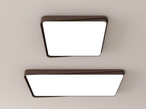 新中式吸顶灯 客厅吸顶灯su模型